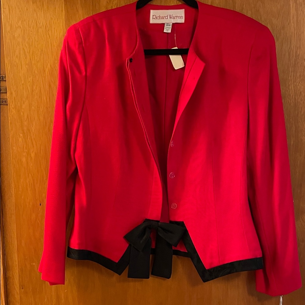 Richard Warren Red with Black Accents Blazer